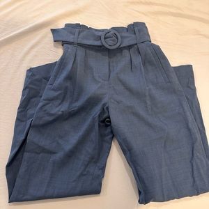 Sezane wool pants - high rise belted